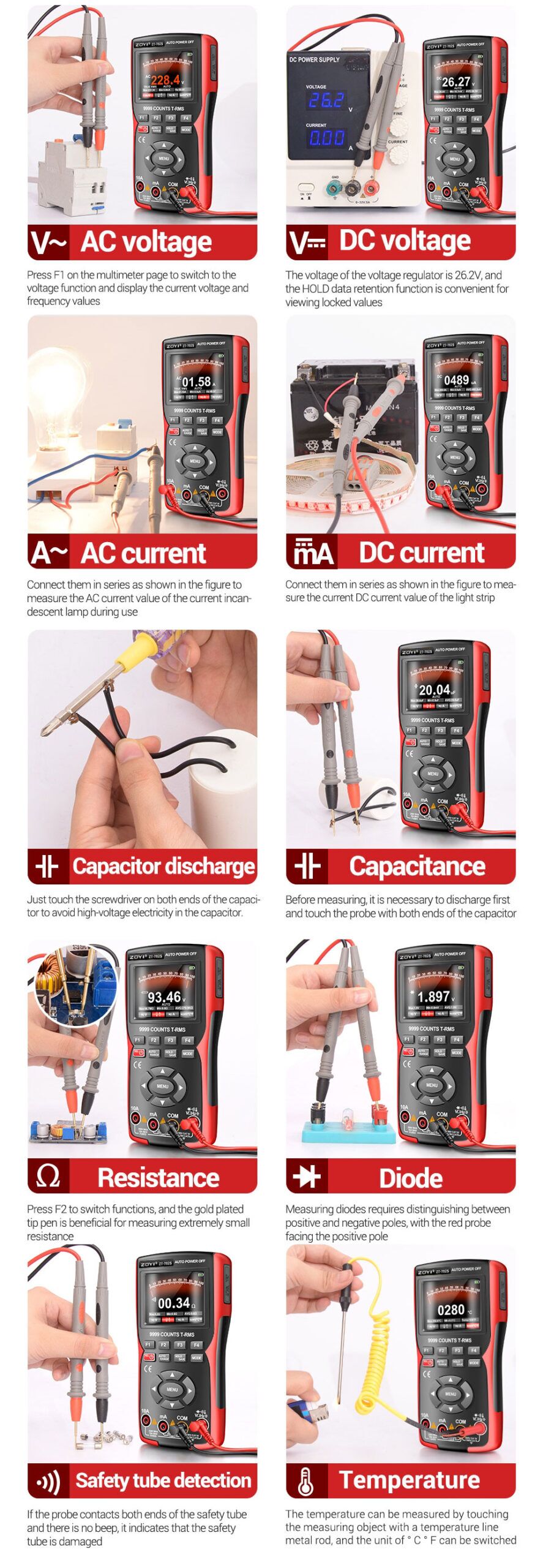 ZT-702S Digital Oscillocope + Digital Multimeter, two-in-one ZT-702S Digital Oscillocope + Digital Multimeter, two-in-one